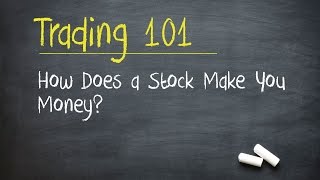 Trading 101 How Does a Stock Make You Money [upl. by Clair968]