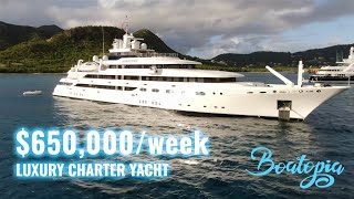 VIP Tour of one of the largest charter superyachts in the world  OMEGA filmed in Antigua [upl. by Cort]