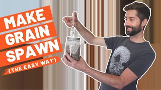 The EASY Way To Make Mushroom Grain Spawn For Growing Mushrooms At Home [upl. by Borchers332]