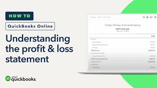 Understanding the profit amp loss statement in QuickBooks Online Tutorial [upl. by Atal]