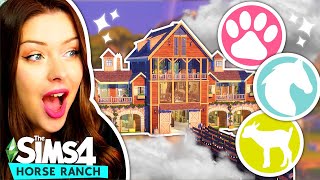 Building a House for EVERY ANIMAL in The Sims 4  The Sims 4 Horse Ranch Build [upl. by Adrea]