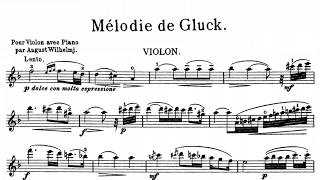 Gluck Melodie  Dance of the Blessed Spirits Wq30  Violin and Piano [upl. by Naaman838]