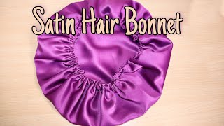 DIY  HOW TO MAKE A SATIN  SILK BONNET [upl. by Hound802]