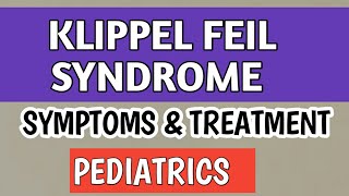 Klippel Feil Syndrome amp Sprengels Deformity In Children [upl. by Hamburger]