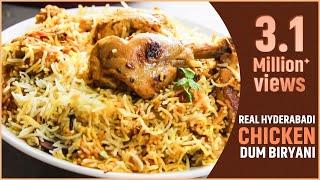 HYDERABADI CHICKEN DUM BIRYANI In Telugu చికెన్ దం బిర్యానీ  Nizams Hyd Chicken BiryaniVismaiFood [upl. by Hanoj154]