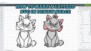 How to make layered SVGs in Design Space  Cricut [upl. by Adyan]