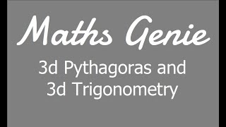 3d Pythagoras and 3d Trigonometry [upl. by Hgeilhsa]