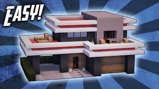 Minecraft How To Build A Small Modern House Tutorial 24 [upl. by Clower]