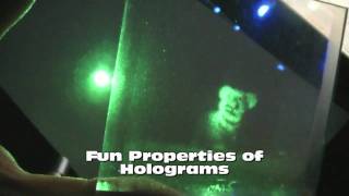 Fun Properties of Holograms  Projecting 3d Images [upl. by Aennil]