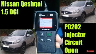 Nissan Qashqai P0202 Injector Circuit Open Cylinder 2 [upl. by Beaulieu313]