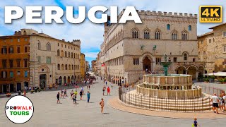 Perugia Italy Walking Tour  4K  Prowalk Tours [upl. by Merce]