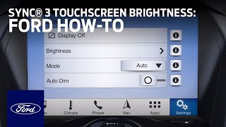 How to Adjust SYNC® 3 Touchscreen Brightness  Ford HowTo  Ford [upl. by Sachiko]