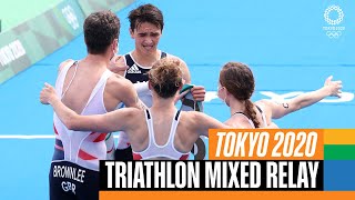 Triathlon MIXED relay 🏊🚴🏃 Tokyo Replays [upl. by Anib793]