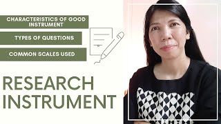 RESEARCH INSTRUMENT  Part 2 [upl. by Aniahs]