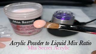 Acrylic Powder To Liquid Ratio Tutorial For Beginners [upl. by Wylie]