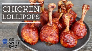 CHICKEN LOLLIPOPS by GRILLIN WITH DAD [upl. by Lexa]