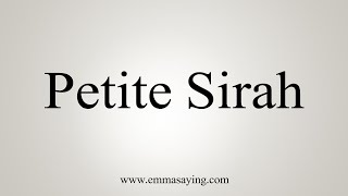 How To Say Petite Sirah [upl. by Venice190]