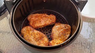 Air Fryer Pork Chops Recipe  How To Cook Boneless Pork Chops In The Air Fryer  Juicy And Tender [upl. by Penoyer]