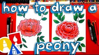 How To Draw A Peony Flower [upl. by Germaun]