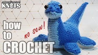 How to crochet a Loch Ness Monster  No Sewing required [upl. by Aloz]