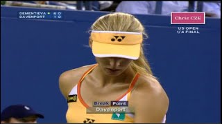 Elena Dementieva v Lindsay Davenport 2005 USO QF highlights [upl. by Gapin890]