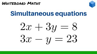 Solving simultaneous equations by elimination [upl. by Ahsienod]