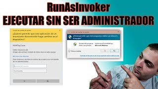 Desactivar UAC Control de cuentas de Usuario  Ejecutar como administrador [upl. by Sabine]