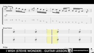 I WISH  STEVIE WONDER  GUITAR LESSON [upl. by Eudoca930]