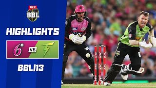 Sydney Sixers v Sydney Thunder  BBL13 [upl. by Nohsid]