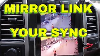 How to mirror link in your Ford F 150 Sync 3 [upl. by Armillas790]