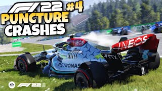 F1 22 PUNCTURE CRASHES 4 [upl. by Euqinomad610]