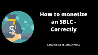 How to monetize an SBLC [upl. by Rica]