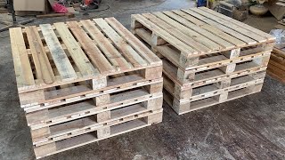 6 Amazing Woodworking Projects From Old Pallets Most Worth Watching  Cheap Furniture From Pallets [upl. by Adigun141]