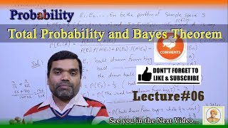 Probability Total Probability and Bayes Theorem in Hindi Lecture 6 [upl. by Notrom520]