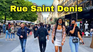 🇫🇷 Walking tour in Paris quotRue Saint Denisquot 🚶 [upl. by Eibrik]