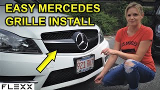 Easy grille install on my Mercedes C300 C250 W204 [upl. by Ettenowtna75]