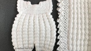 Easy crochet baby rompercrochet for life romper 2204 [upl. by Lesh]