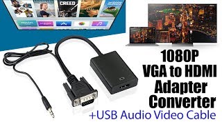 VGA TO HDMI ConverterAdapter I VGA to HDMI Adapter With Audio [upl. by Artnoed678]