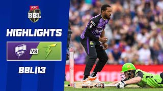 Hobart Hurricanes v Sydney Thunder  BBL13 [upl. by Hnaht]