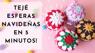 ¿Cómo tejer esferas navideñas en 5 minutos  Navidad DIY  Ganchillo  Crochet [upl. by Annodal37]