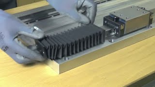 EN Bosch Rexroth Linear Guides  Mounting a bellow with end plate HowTo [upl. by Faydra]