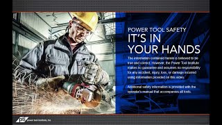 Power Tool Safety — Its In Your Hands [upl. by Sillyhp]