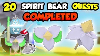 PETAL BELT amp WAND UNLOCKED 20 SPIRIT BEAR QUESTS  Part 2  Roblox Bee Swarm Simulator [upl. by Nelrah]