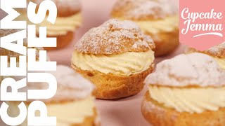 All About Choux Cream Puff Recipe amp Tutorial  Choux Pastry made easy  Cupcake Jemma [upl. by Blank]