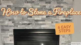 6 Easy Steps How to Build a Stone Fireplace [upl. by Ogilvie899]