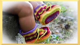 BABYSCHUHE HÄKELN ANLEITUNG [upl. by Iteerp303]