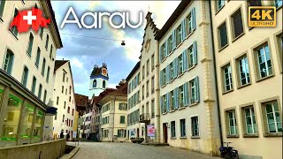 Aarau Switzerland WalkingTour  4K [upl. by Delphine]