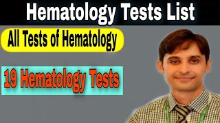 Hematology Tests List [upl. by Jezabelle]