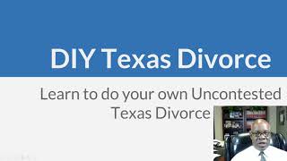 How to do your own Uncontested Divorce in Texas [upl. by Rubens225]