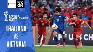 AFF U23 Championship 2022 final  Thailand vs Vietnam highlights [upl. by Arahs153]